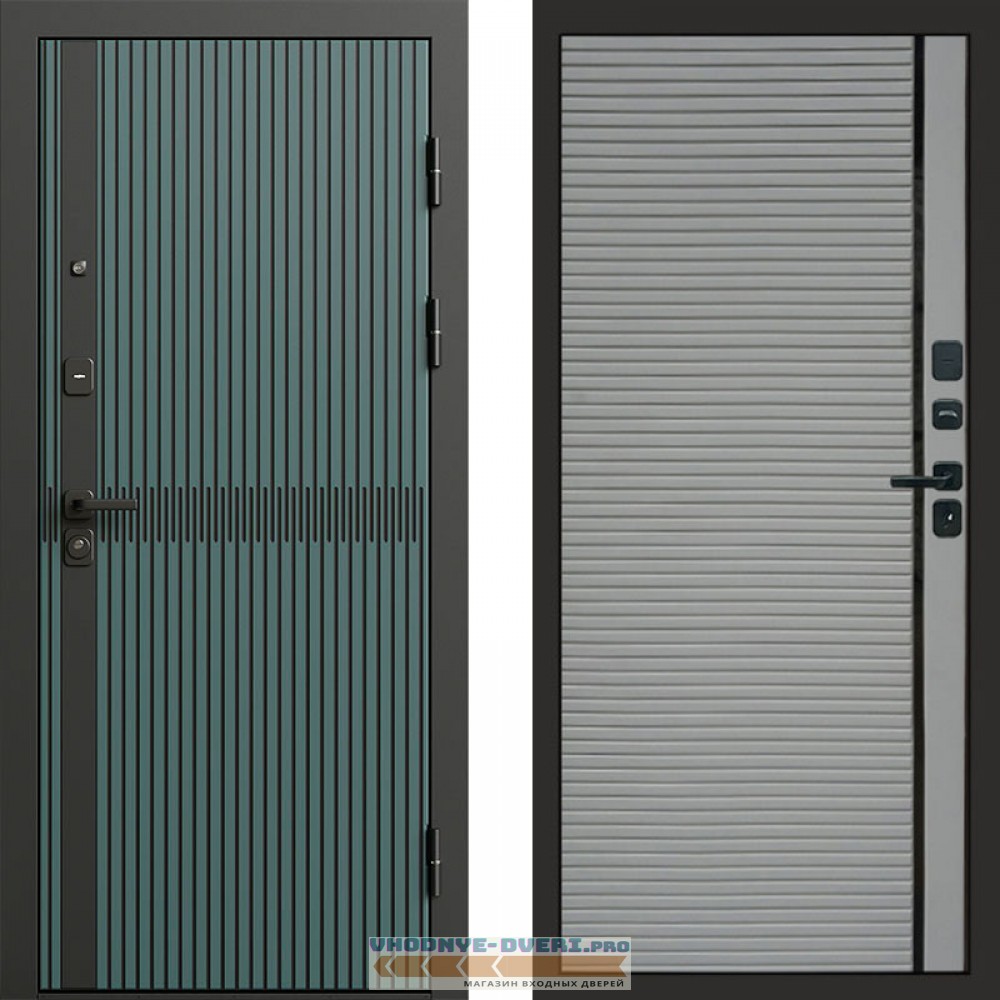 Входная дверь ГРАУНД Velutto Verde Бетон Porte Grey софт